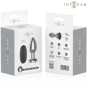 INTENSE - ANALNY ZATYCZKA 10 WIBRACJI METALOWY Z PILOTEM L